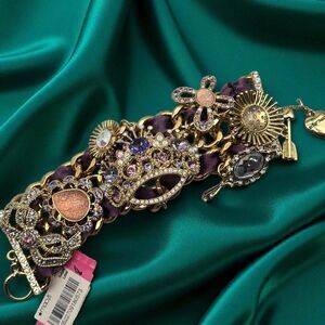 NEW Betsey Johnson Vintage Jewelry Crystal Bracelet Princess Tzarina Collection
